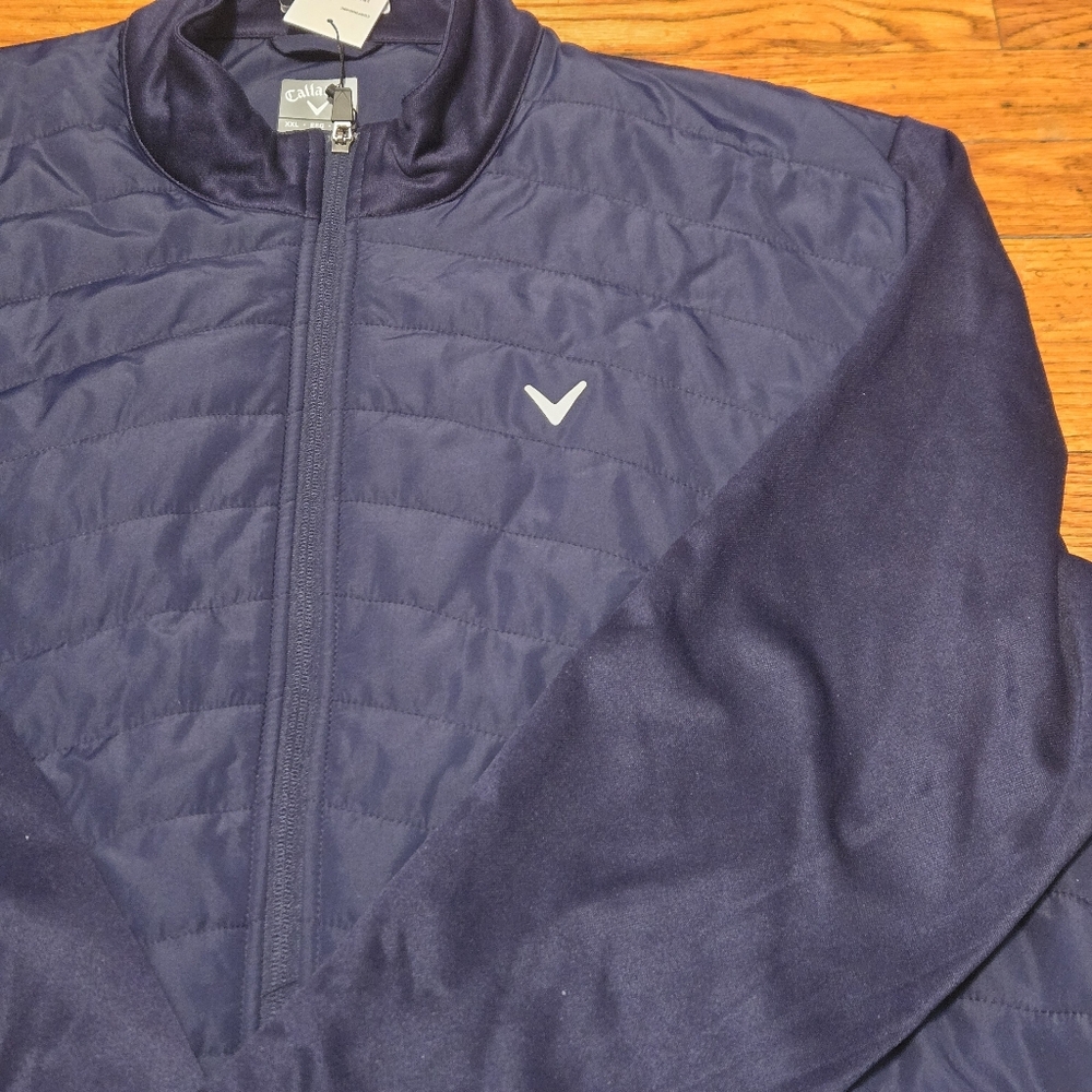 Callaway Golf XXL Full Zip Quilted Jacket Peacoat Blue UPF 50- NWT CGRFD0D4BC - Picture 5 of 9